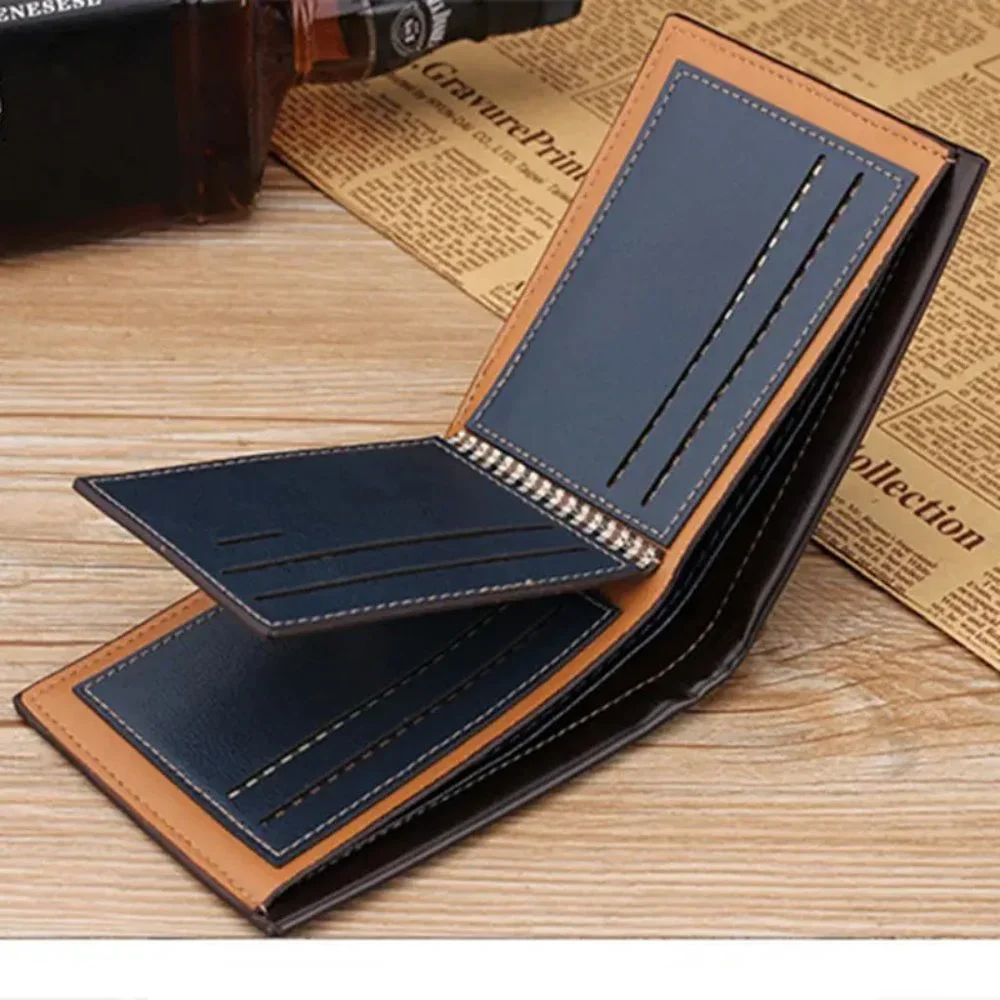 Retro Men's PU Leather Wallet - Perfect for Money and Credit Cards - Coffee